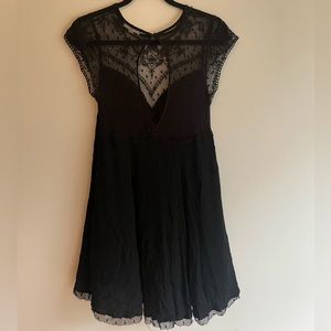 Black Dress with Lace Detailing